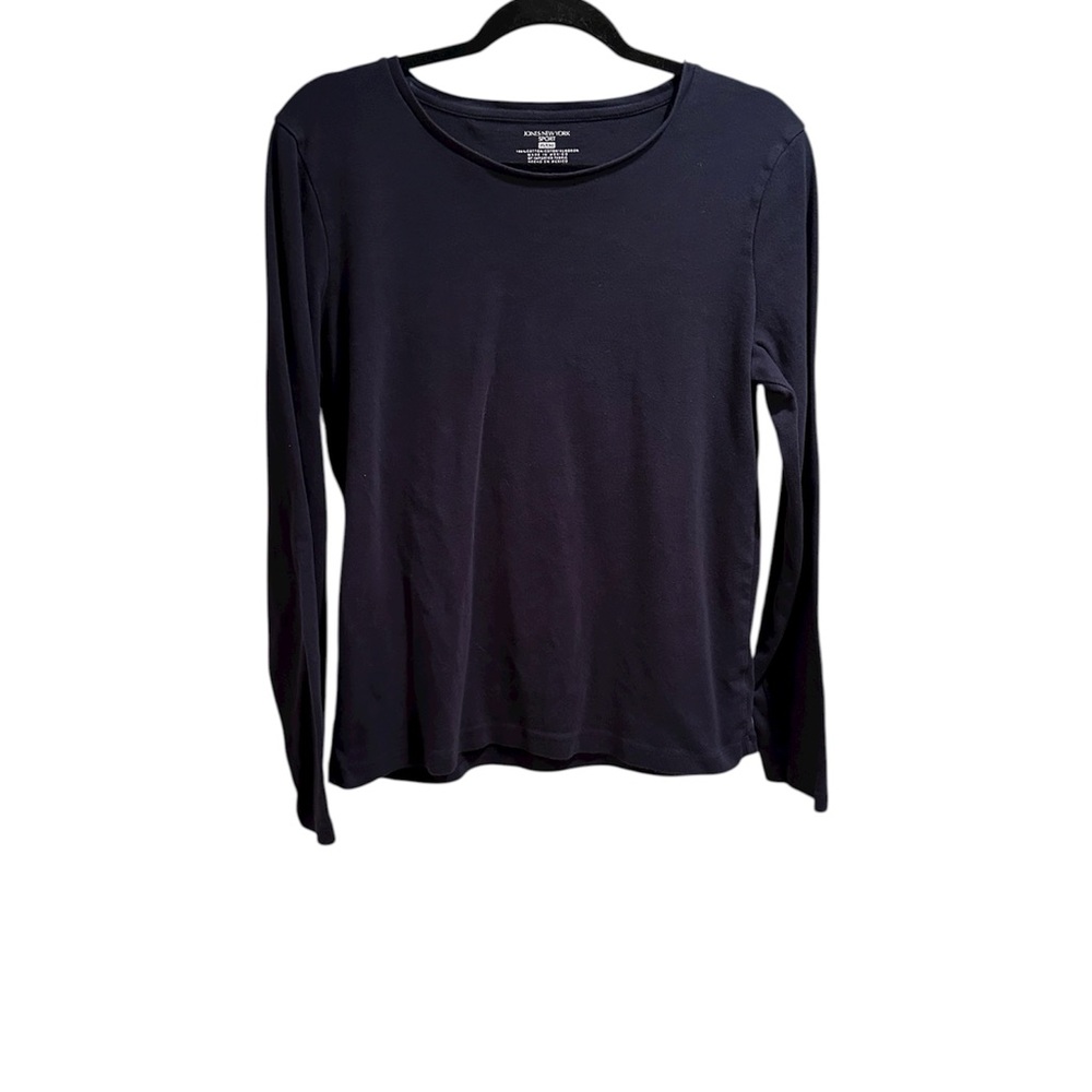 Jones New York Navy Long Sleeve Top